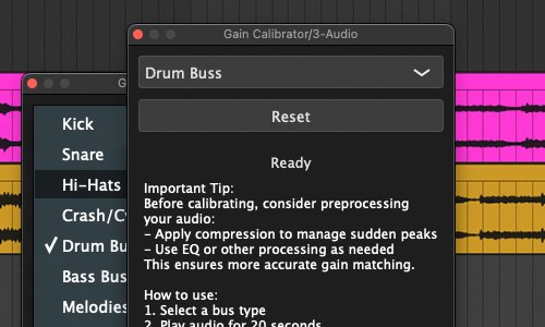 Gain Calibrator Plugin Interface for Auto Gain Levels